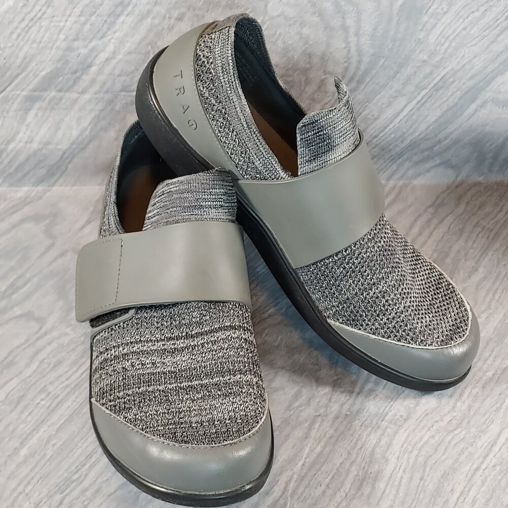 Alegria Traq Qwik Charcoal Gray Knit Slip On Comfort Walking Shoes Size 41 US 10